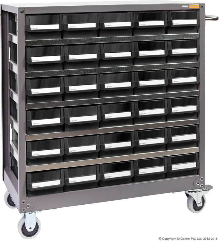 30 Drawer Mobile HD Parts Cabinet
